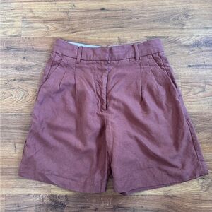 Aritzia High Waist Rust Shorts, Size 4